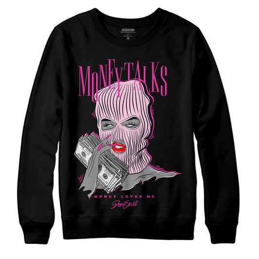 Pink Sneakers DopeSkill Sweatshirt Money Talks Graphic Streetwear - Black