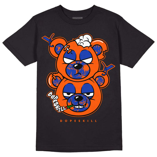 Dunk Low Futura Orange Blaze DopeSkill T-Shirt New Double Bear Graphic Streetwear - Black