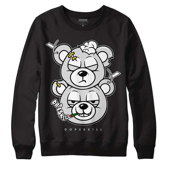 Dunk Low ‘Pure Platinum’ DopeSkill Sweatshirt New Double Bear Graphic Streetwear - Black