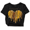 Jordan 13 Wheat 2023 DopeSkill Women's Crop Top Slime Drip Heart Graphic Streetwear - Black