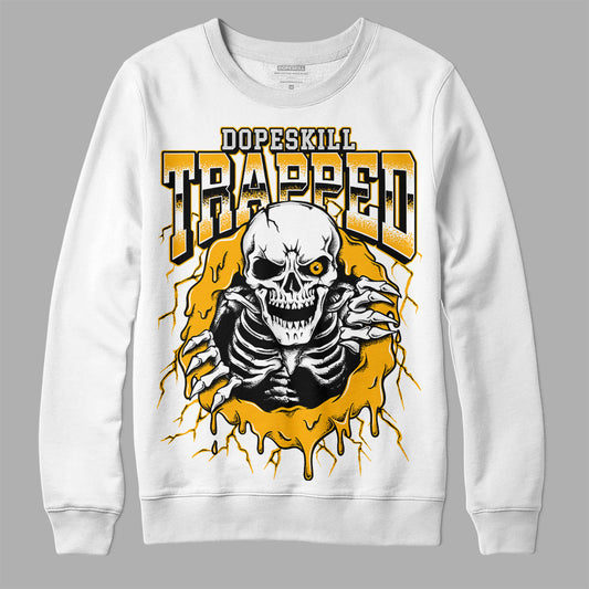 Dunk Low Championship Goldenrod DopeSkill Sweatshirt Trapped Halloween Graphic Streetwear  - White 