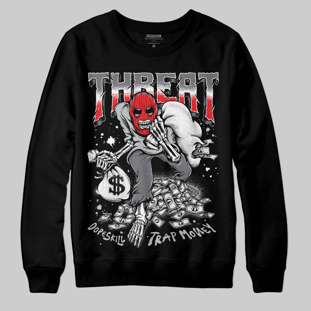 Jordan 4 “Fear” DopeSkill Sweatshirt Threat Graphic Streetwear - Black