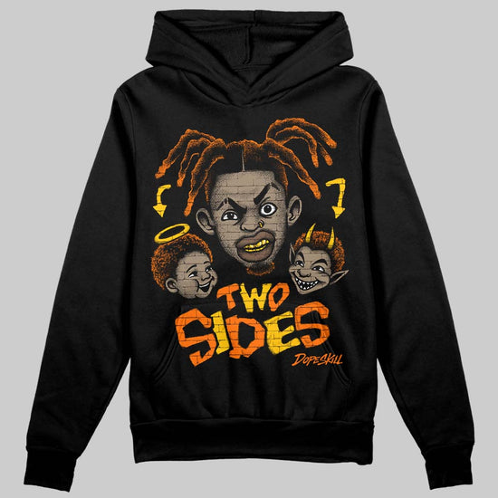 Orange Sneakers DopeSkill Hoodie Two Sides Graphic Streetwear - black