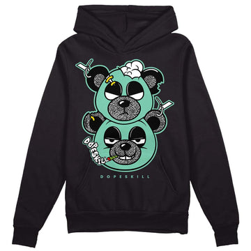 Jordan 3 "Green Glow" DopeSkill Hoodie Sweatshirt New Double Bear Graphic Streetwear - Black 