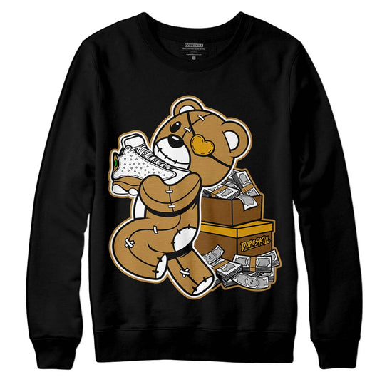 Jordan 13 Wheat 2023 DopeSkill Sweatshirt Bear Steals Sneaker Graphic Streetwear - Black