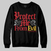 Jordan 14 Retro Ferrari (2025) DopeSkill Sweatshirt Protect Me From Evil Graphic Streetwear - Black