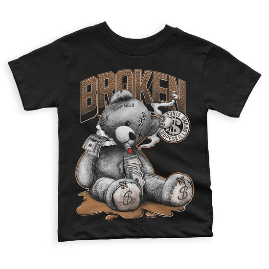 Jordan 3 Retro Palomino DopeSkill Toddler Kids T-shirt Sick Bear Graphic Streetwear - Black