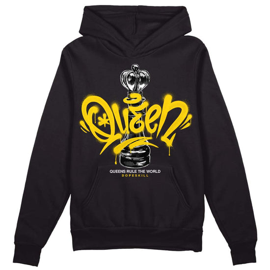 Jordan 6 “Yellow Ochre” DopeSkill Hoodie Sweatshirt Queen Chess Graphic Streetwear - Black