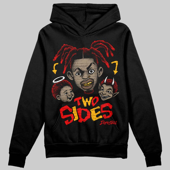 Red Sneakers DopeSkill Hoodie Two Sides Graphic Streetwear - black
