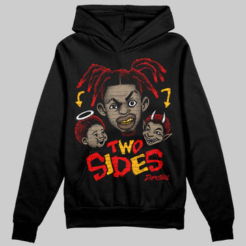Red Sneakers DopeSkill Hoodie Two Sides Graphic Streetwear - black