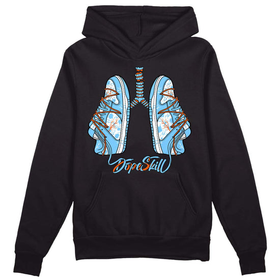 Dunk Low Futura University Blue DopeSkill Hoodie Sweatshirt Breathe Graphic Streetwear - Black