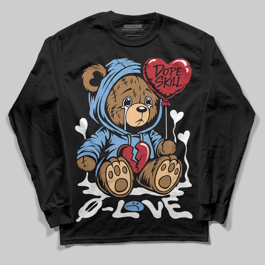 Jordan 12 Retro 'Melo' DopeSkill Long Sleeve T-Shirt Broken Bear Graphic Streetwear - Black