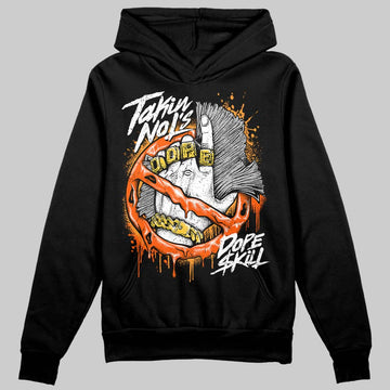 Jordan 12 Retro Brilliant Orange DopeSkill Hoodie Sweatshirt Takin No L's Graphic Streetwear - Black