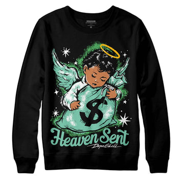 Jordan 1 High OG Green Glow DopeSkill Sweatshirt Heaven Sent Graphic Streetwear - Black