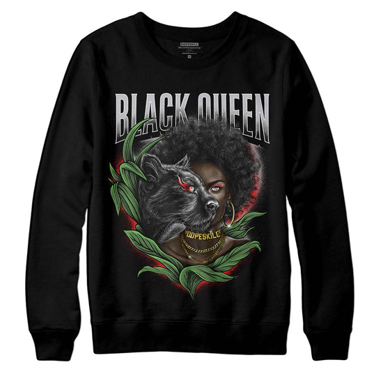 Grey Sneakers DopeSkill Sweatshirt New Black Queen Graphic Streetwear - Black