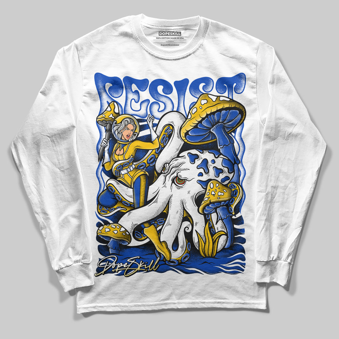 Jordan 14 “Laney” DopeSkill Long Sleeve T-Shirt Resist Graphic Streetwear - White