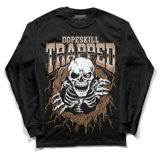 Jordan 3 Retro Palomino DopeSkill Long Sleeve T-Shirt Trapped Halloween Graphic Streetwear - black