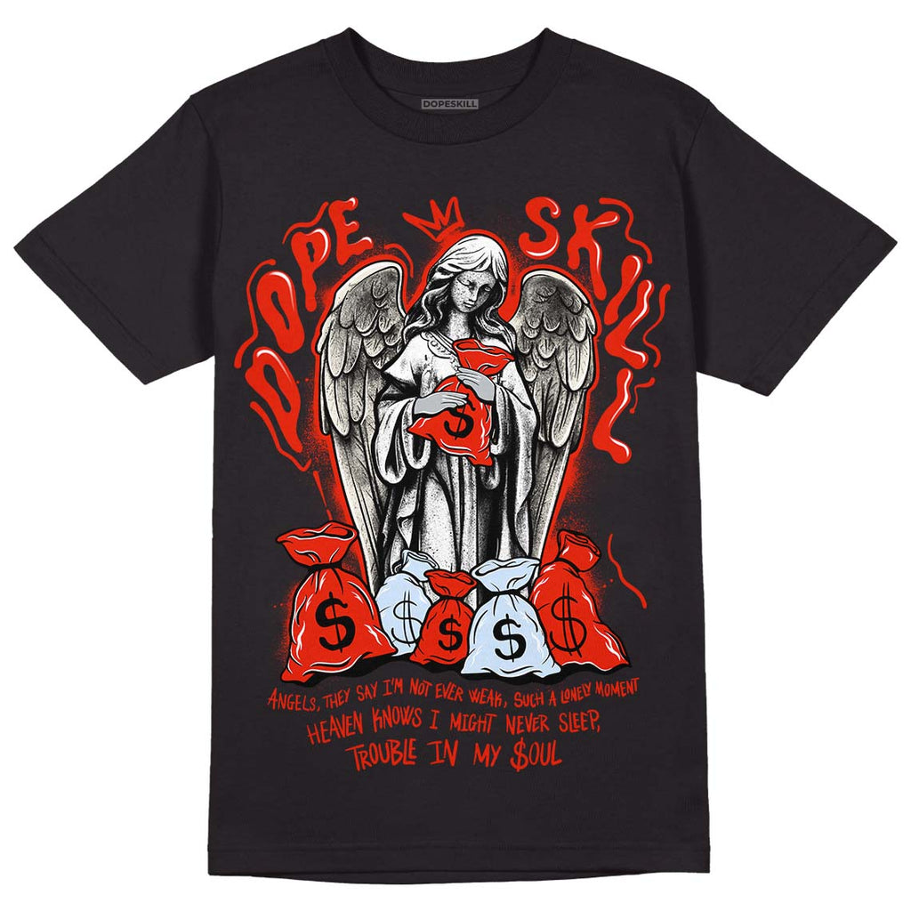 Jordan 6 Retro Toro Bravo DopeSkill T-shirt Angels Graphic Streetwear - Black