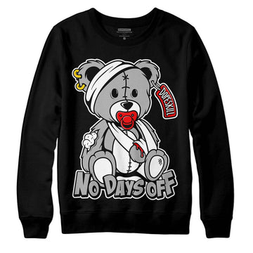 Jordan 1 Low OG “Shadow” DopeSkill Sweatshirt Hurt Bear Graphic Streetwear - Black