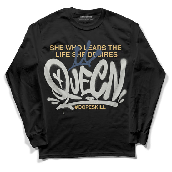 A Ma Maniere x Jordan 5 Dawn “Photon Dust” DopeSkill Long Sleeve T-Shirt Queen Graphic Streetwear - Black