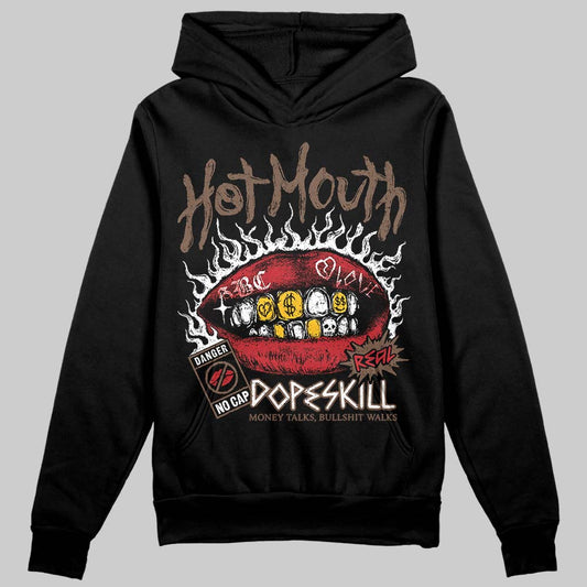 Jordan 9 'Olive' DopeSkill Hoodie Sweatshirt Hot Mouth Graphic Streetwear - Black