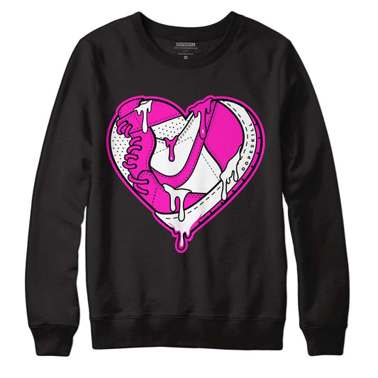 Dunk Low GS “Active Fuchsia” DopeSkill Sweatshirt Heart Jordan 1 Graphic Streetwear - Black