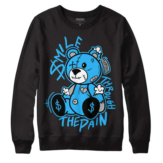 Jordan 2 Low "University Blue" DopeSkill Sweatshirt BEAN Graphic Streetwear - Black