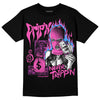 Jordan 4 GS “Hyper Violet” DopeSkill T-Shirt Drip'n Never Tripp'n Graphic Streetwear - Black