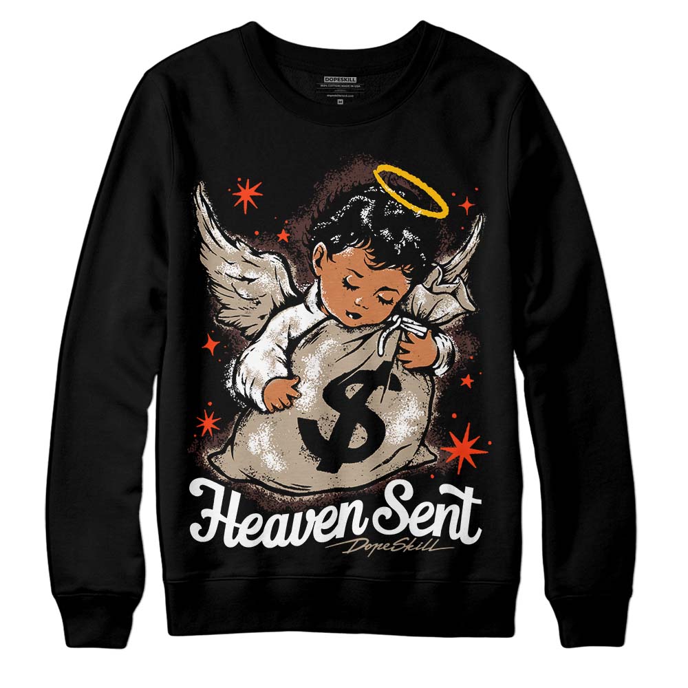 Jordan 1 High OG “Latte” DopeSkill Sweatshirt Heaven Sent Graphic Streetwear - Black