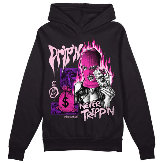 Pink Sneakers DopeSkill Hoodie Sweatshirt Drip'n Never Tripp'n Graphic Streetwear - Black