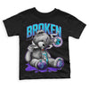 Jordan 6 "Aqua" DopeSkill Toddler Kids T-shirt Sick Bear Graphic Streetwear - Black 