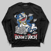Jordan 1 Low OG “Storm Blue” DopeSkill Long Sleeve T-Shirt Born To Be Rich Graphic Streetwear - Black
