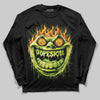 Neon Green Sneakers DopeSkill Long Sleeve T-Shirt Hellfire Graphic Streetwear - Black