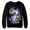 Jordan 3 "Midnight Navy" DopeSkill Sweatshirt Smile Through The Pain  Graphic Streetwear - Black