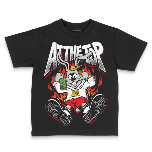 Black and White Sneakers DopeSkill Toddler Kids T-shirt At The Top Graphic Streetwear - Black