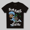 University Blue Sneakers DopeSkill Toddler Kids T-shirt Fear Fuels The Hustle Graphic Streetwear - Black