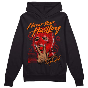 Jordan 1 Retro High OG "Satin Bred" DopeSkill Hoodie Sweatshirt Never Stop Hustling Graphic Streetwear - Black 