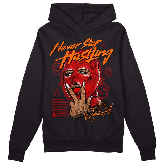 Jordan 1 Retro High OG "Satin Bred" DopeSkill Hoodie Sweatshirt Never Stop Hustling Graphic Streetwear - Black 