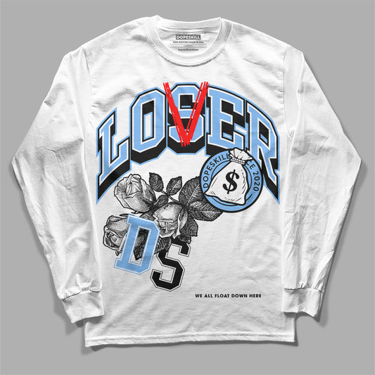 Jordan 9 Powder Blue DopeSkill Long Sleeve T-Shirt Loser Lover Graphic Streetwear - White 