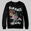 Harris Tweed x Dunk Low Denim Turquoise and Baroque Brown DopeSkill Sweatshirt Fear Fuels The Hustle Graphic Streetwear - black