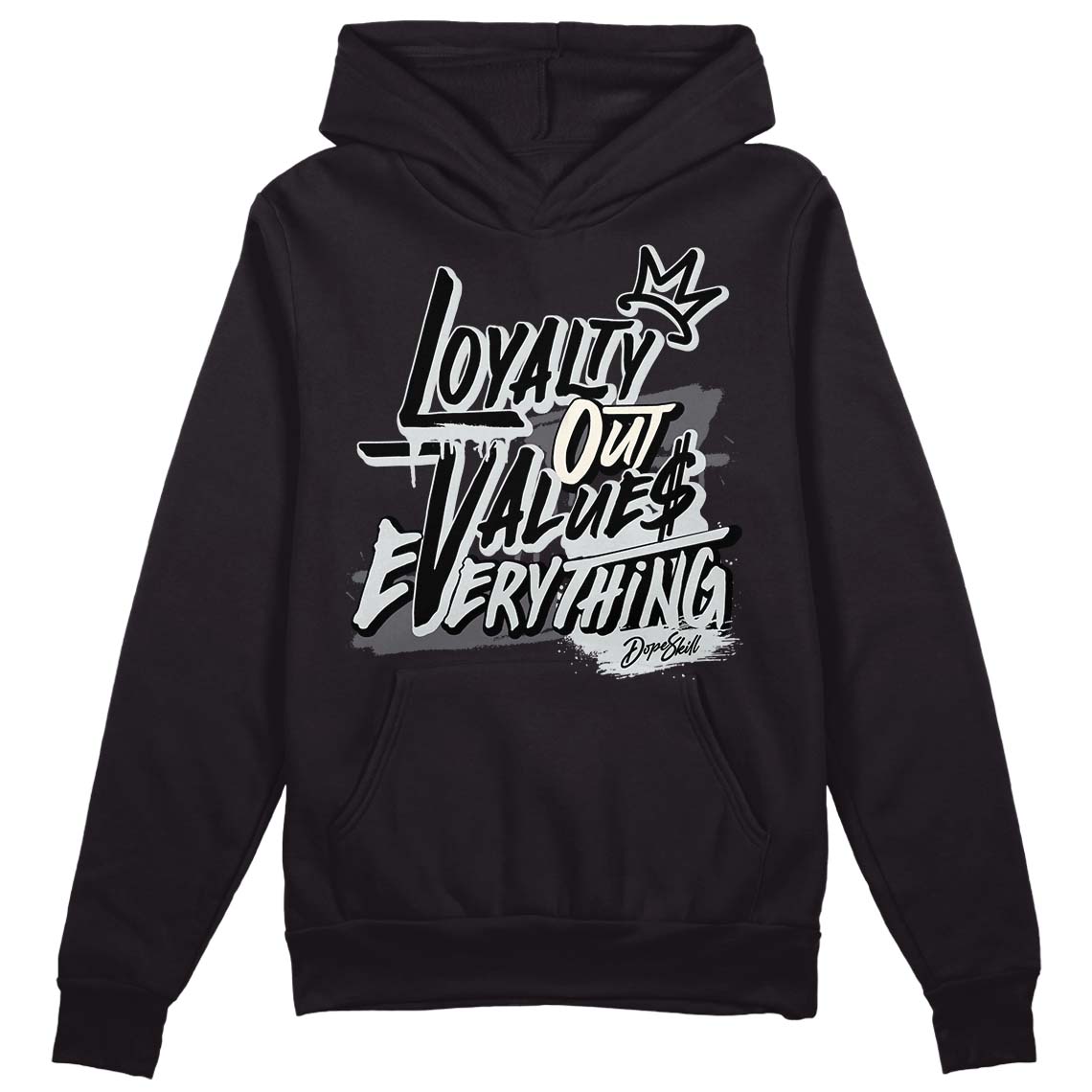 Jordan 1 Retro Low OG Black Cement DopeSkill Hoodie Sweatshirt LOVE Graphic Streetwear - Black