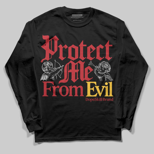 Jordan 14 Retro Ferrari (2025) DopeSkill Long Sleeve T-Shirt Protect Me From Evil Graphic Streetwear - Black