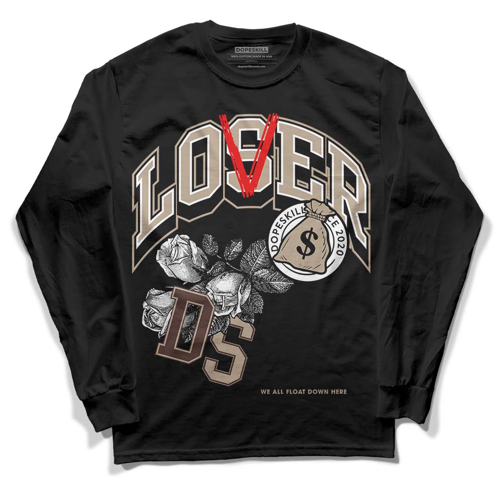 Jordan 1 High OG “Latte” DopeSkill Long Sleeve T-Shirt Loser Lover Graphic Streetwear - Black