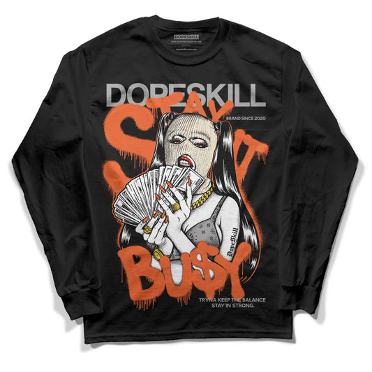 Jordan 3 Georgia Peach DopeSkill Long Sleeve T-Shirt Stay It Busy Graphic Streetwear - Black