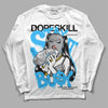 Jordan 2 Low "University Blue" DopeSkill Long Sleeve T-Shirt Stay It Busy Graphic Streetwear - White