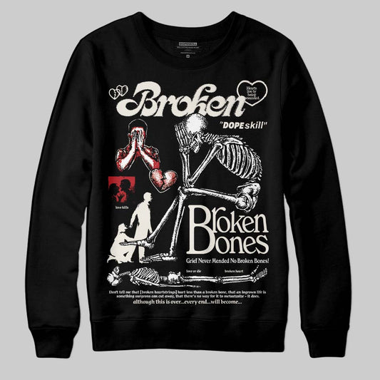Nigel Sylvester x Jordan 1 Low OG “Nitro” DopeSkill Sweatshirt Broken Bones Graphic Streetwear - Black