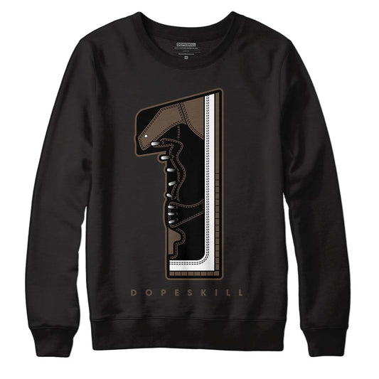 Jordan 1 Retro High OG Palomino DopeSkill Sweatshirt No.1 Graphic Streetwear - Black