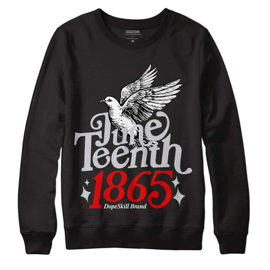 Jordan 2 Retro "Black Cement" DopeSkill Sweatshirt Juneteenth 1865 Graphic Streetwear - Black