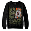 Olive Sneakers DopeSkill Sweatshirt Real Ones Move In Silence Graphic Streetwear - Black