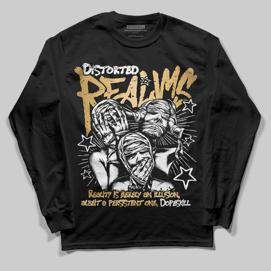Jordan 12 Retro 'Taxi' 2025 DopeSkill Long Sleeve T-Shirt Distorted Realms Graphic Streetwear - Black